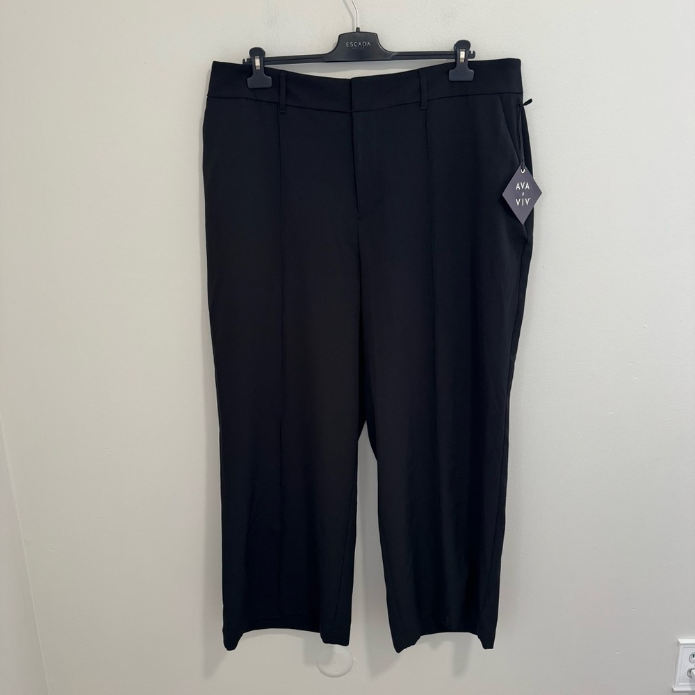 Ava & Viv NWT Black Wide Leg Pants